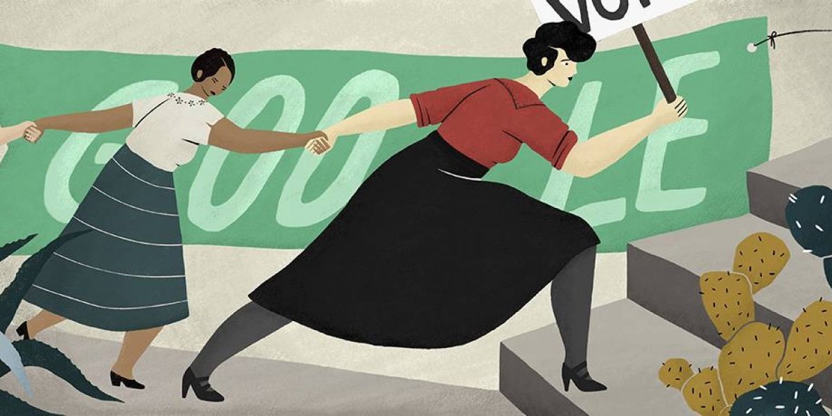 Google dedica doodle a mexicana, Elvia Carrillo Puerto